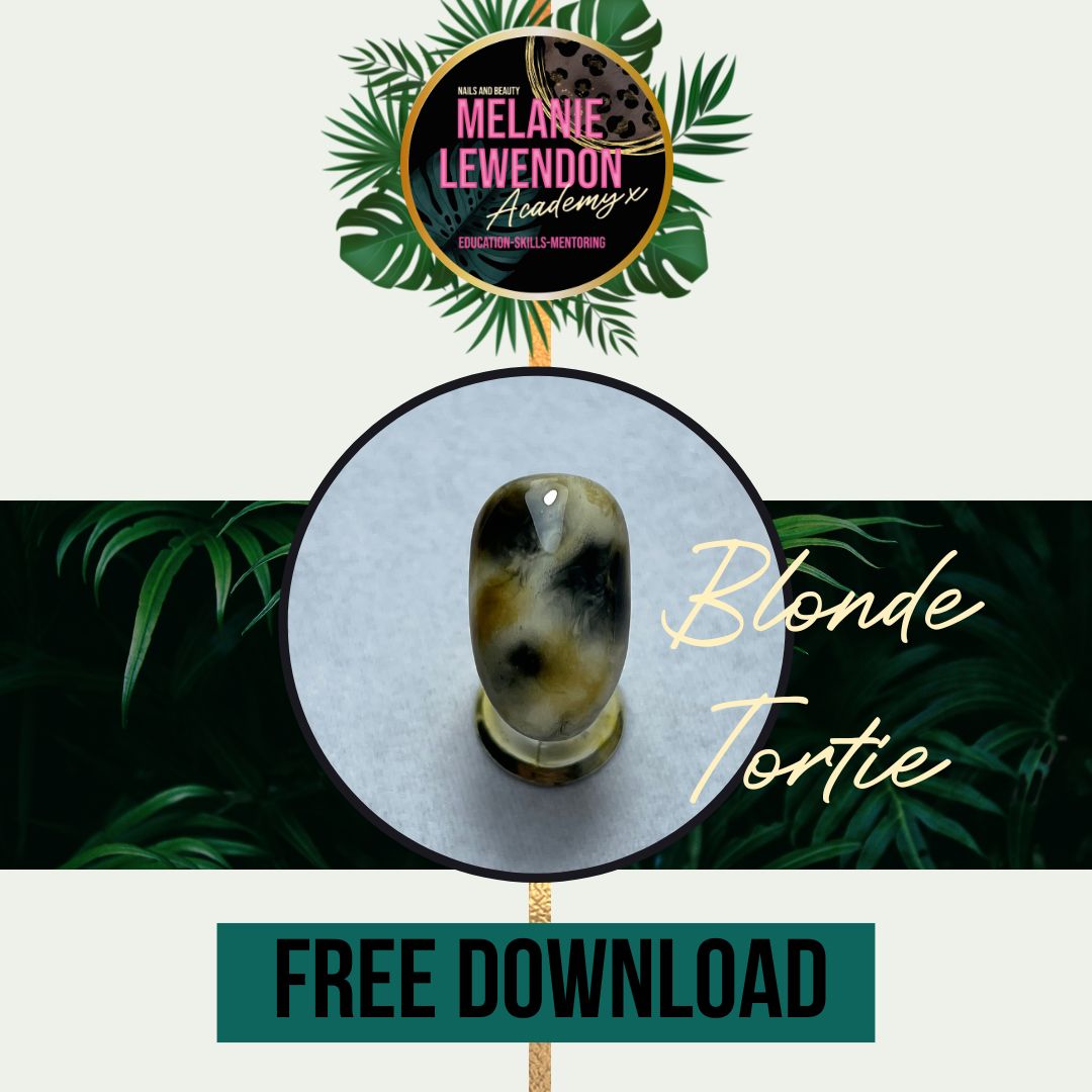 Free Blonde Tortie Nail Art Cheat Sheet